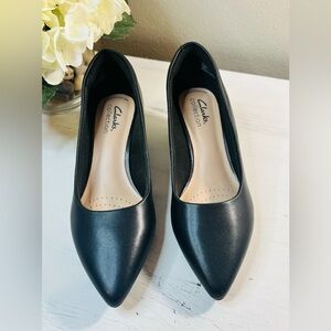 Clark’s Collection Teresa Step Leather Upper, Color Black, Size 5.5